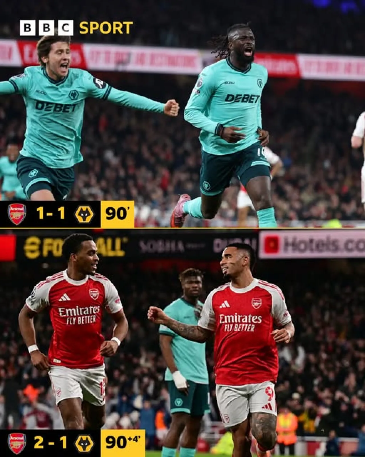 Arsenal Secures Dramatic Late Victory Against Wolves with Own Goal