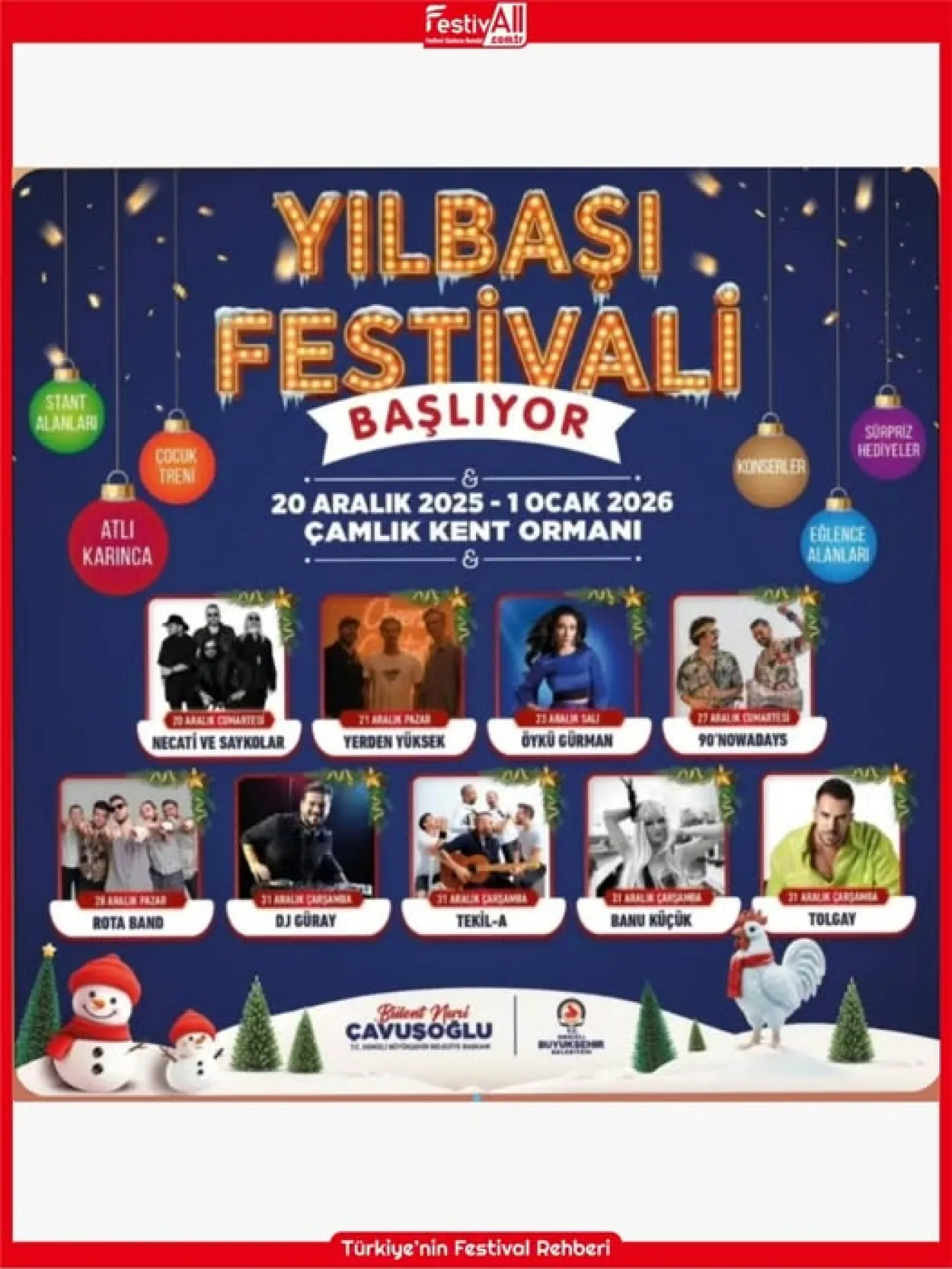 New Year's Festival in Camlik City Forest to Feature Concerts and Holiday Cheer