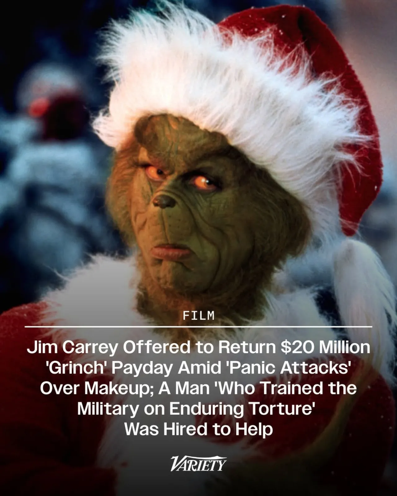 Jim Carrey Hired Ex-SEAL Team Six Founder to Overcome Panic Attacks on 'The Grinch' Set